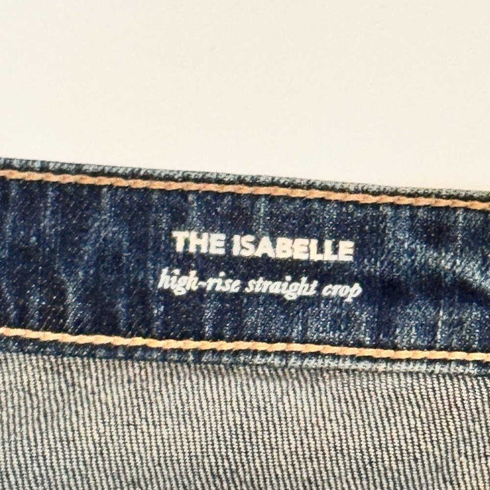 AG The Isabelle High Rise Straight Crop Jeans AG41310 BW 19023 Distressed Sz 31R - Picture 4 of 10